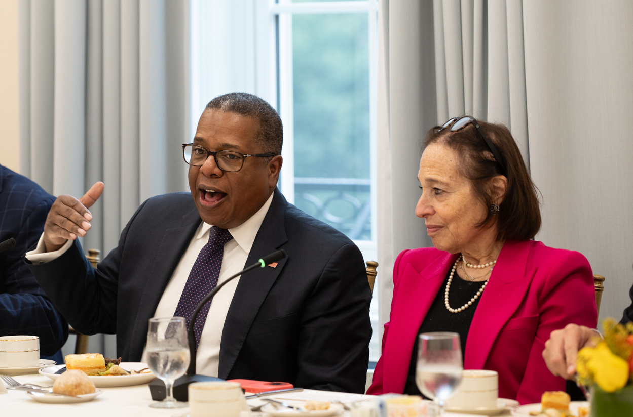 Assistant Secretary of State for Western Hemisphere Affairs Brian A. Nichols and AS/COA President and CEO Susan Segal. (Alexis Silver/Roey Yohai Photography)