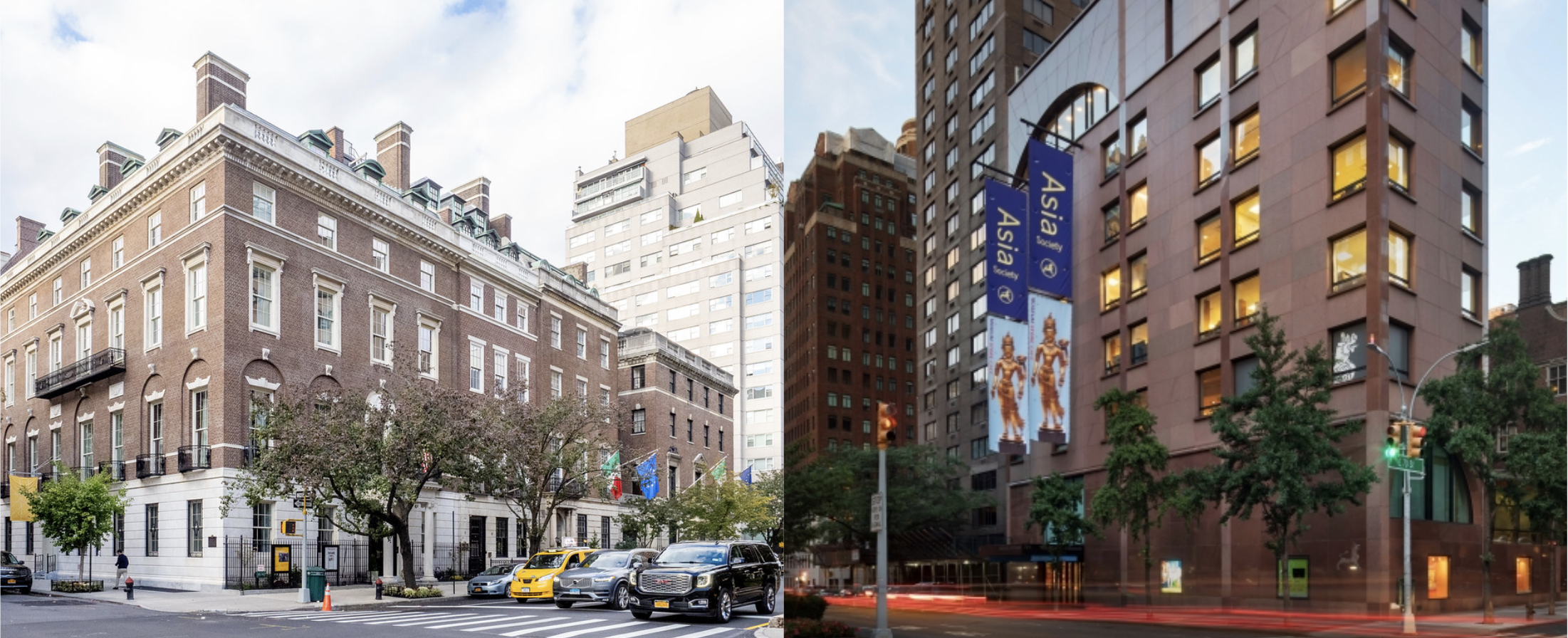 (left) Americas Society Building. (right) Asia Society Building.