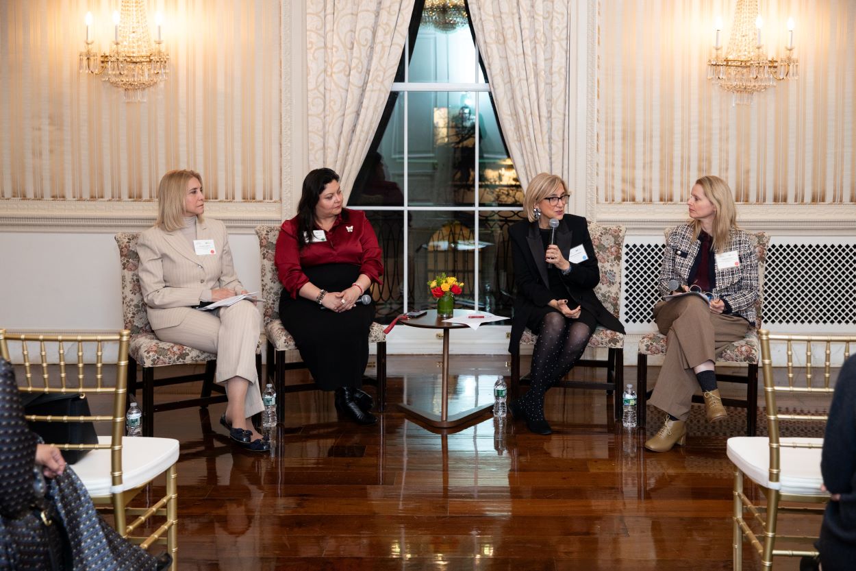 Four women in a panel