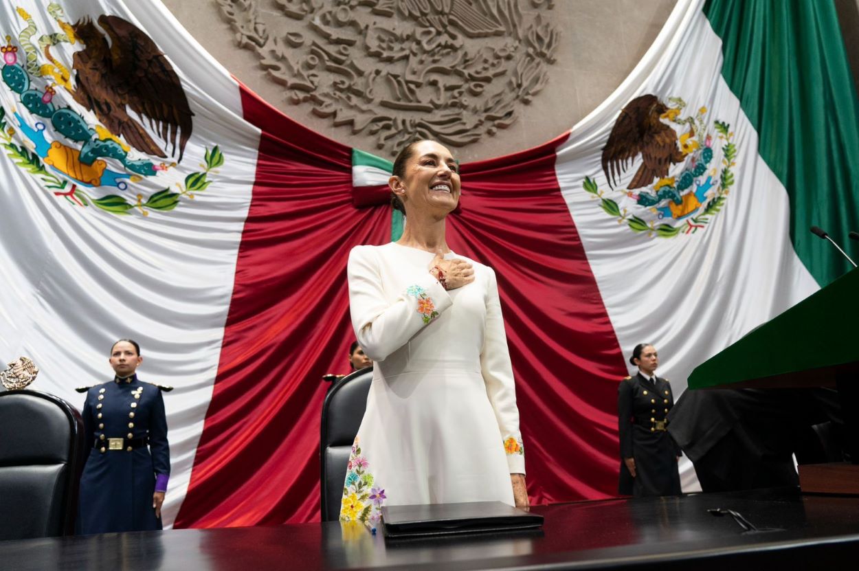 Claudia Sheinbaum at her inauguration. (Photo: Mexican government)