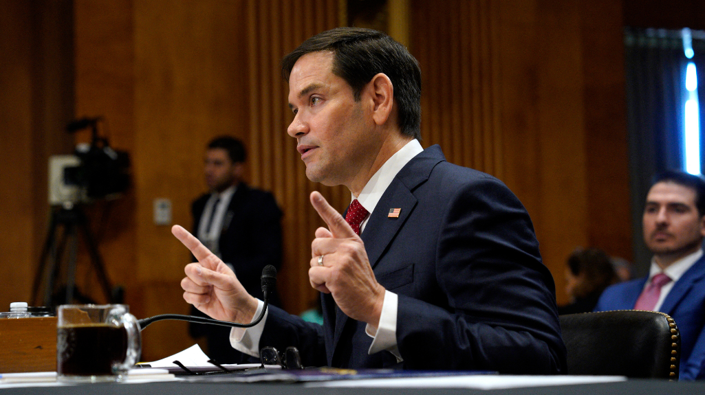 Marco Rubio in his Senate hearing. (AP)