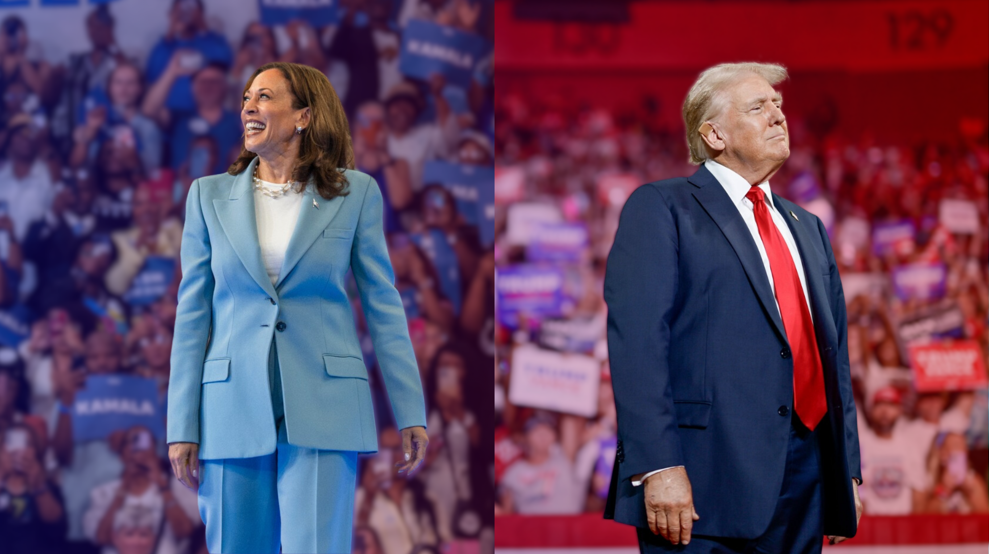 Kamala Harris and Donald Trump