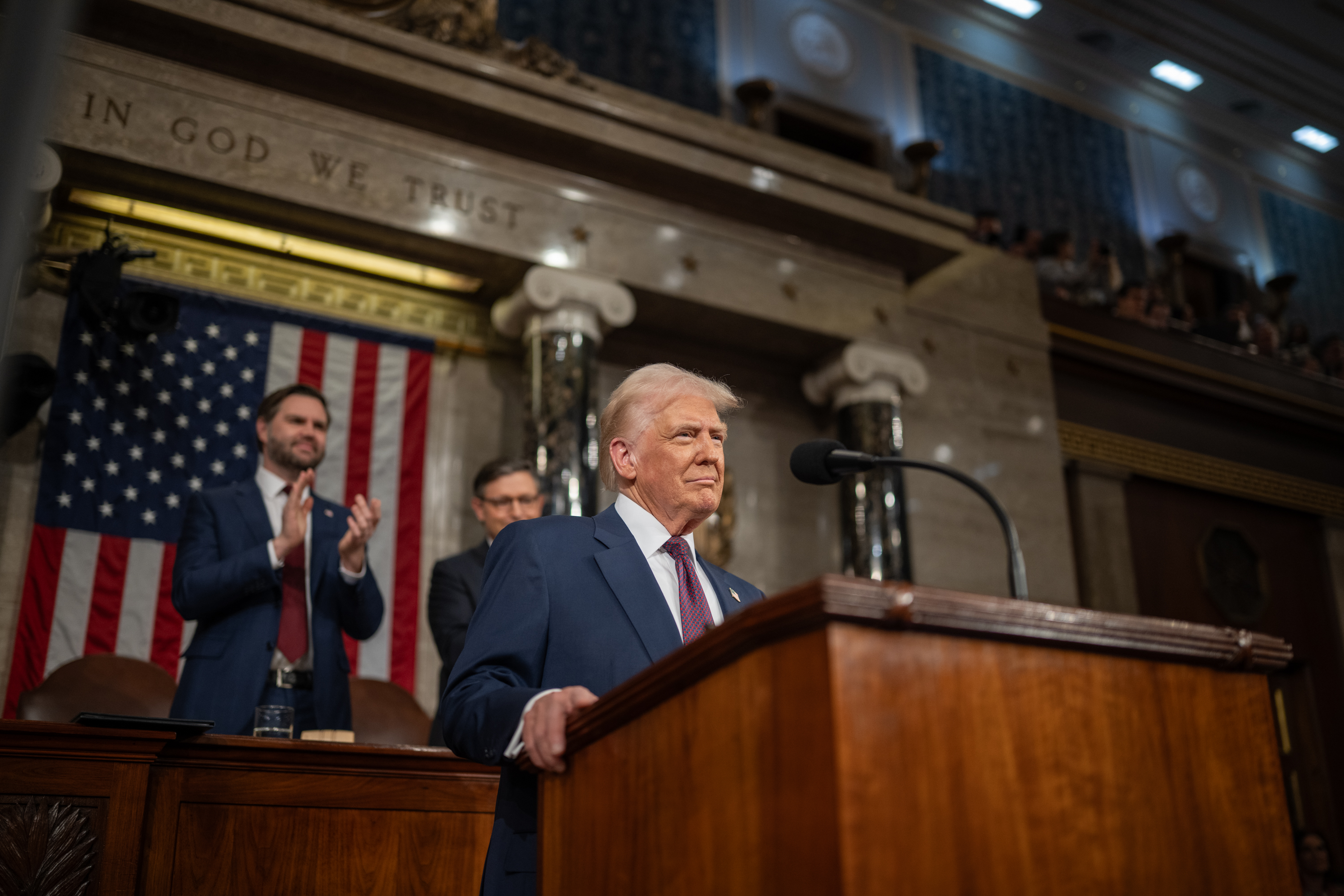 President Trump speaking to Congress. (White House)