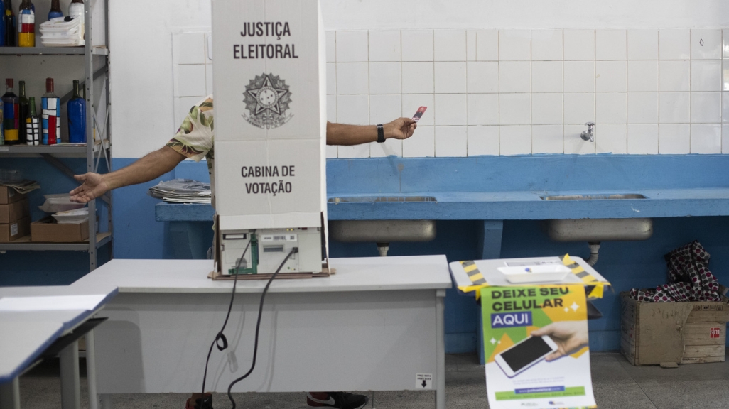 A voting booth in Brazil