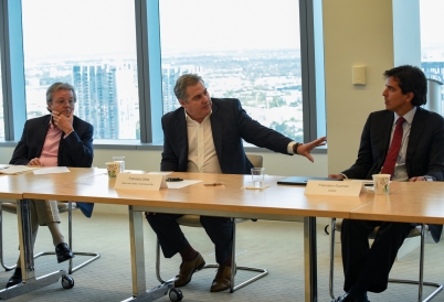 The panel of South Florida business leaders. (Image: Gort Productions)