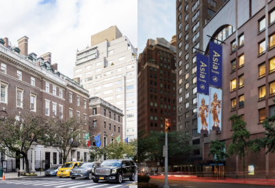 (left) Americas Society Building. (right) Asia Society Building.