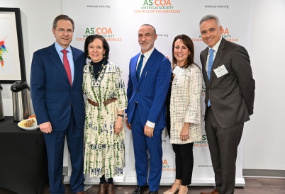 Ambassador Moctezuma & Spouse; Jonathan Chait, Consul General of Mexico in Miami; Maria L. Teran, AS/COA; Antonio Peña, Greenberg Traurig LLP