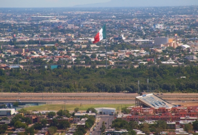 El Paso and Ciudad Juarez by the U.S.-Mexico Border