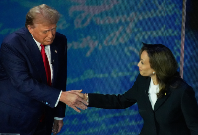 Kamala Harris y Donald Trump en el debate