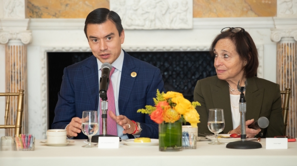 President Daniel Noboa (L) and AS/COA President and CEO Susan Segal. (Hayley Pfitzer/Roey Yohai Photography)